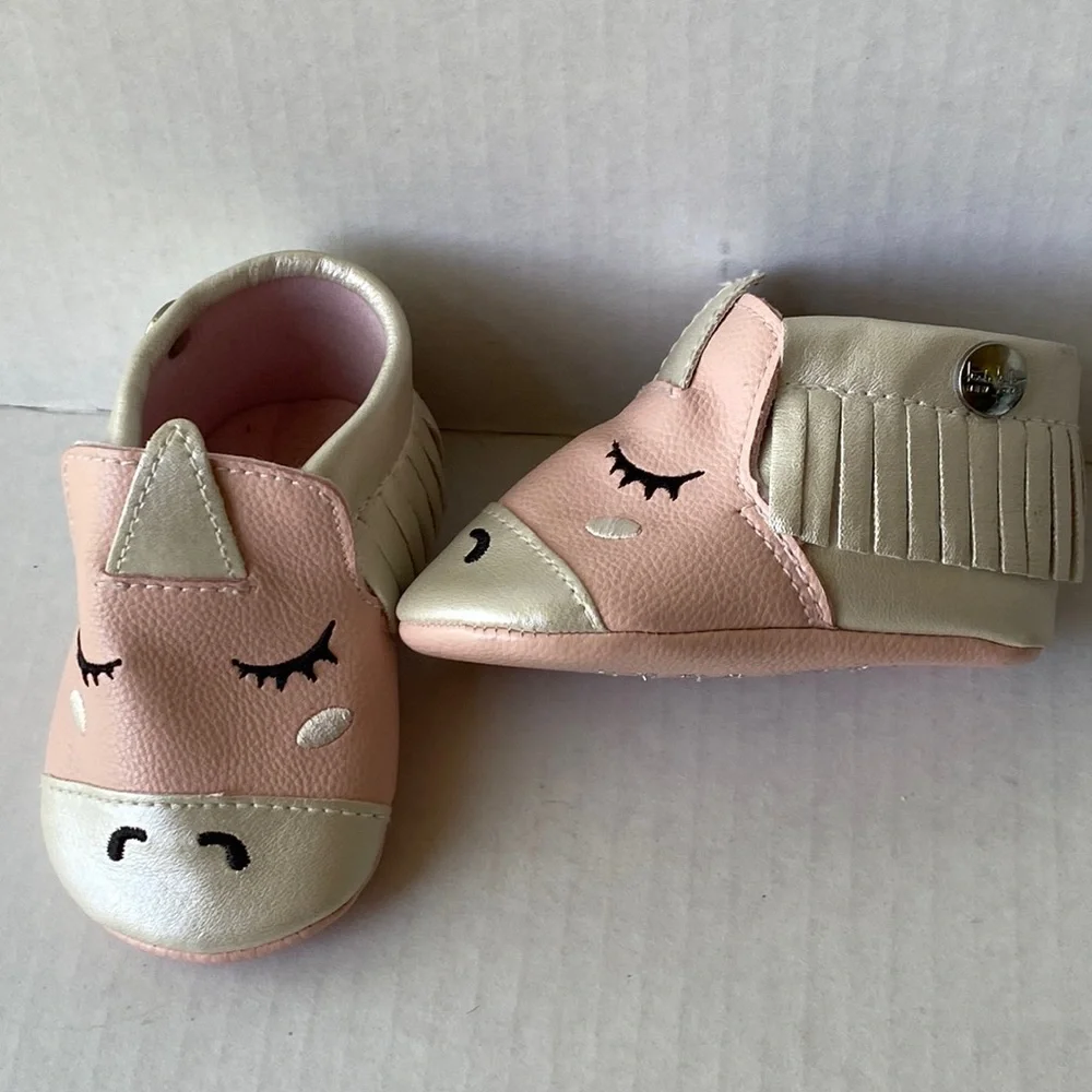 Nicole Miller New York unicorn baby crib shoes